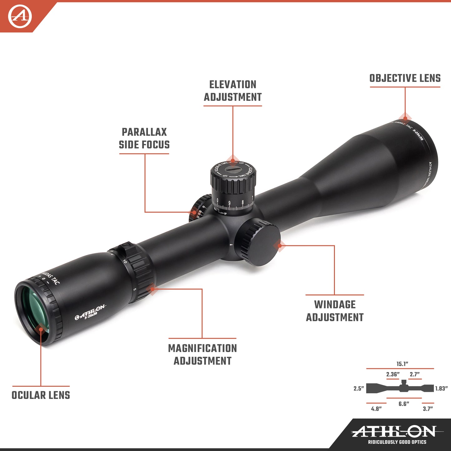 Midas TAC HD 5-25x56 APRS3 FFP MIL Reticle