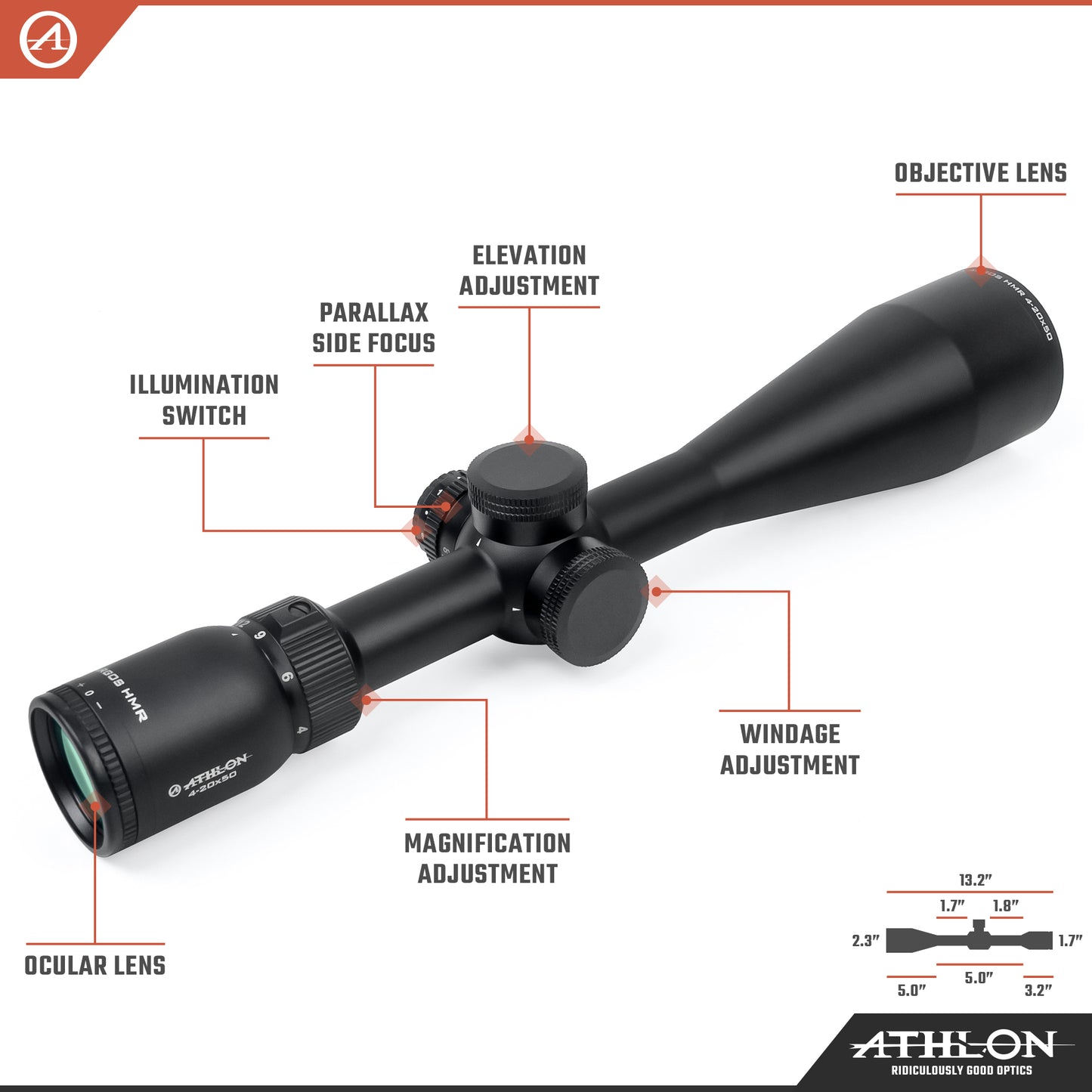 Argos HMR 4-20x50 BDC 600A SFP IR MOA Reticle
