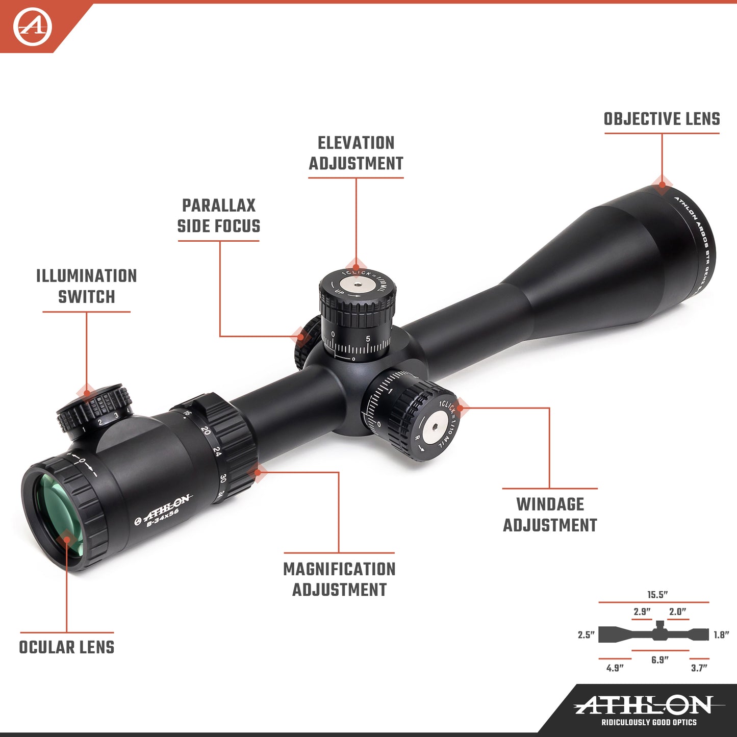 Argos BTR GEN2 8-34X56 APMR FFP IR MIL Reticle