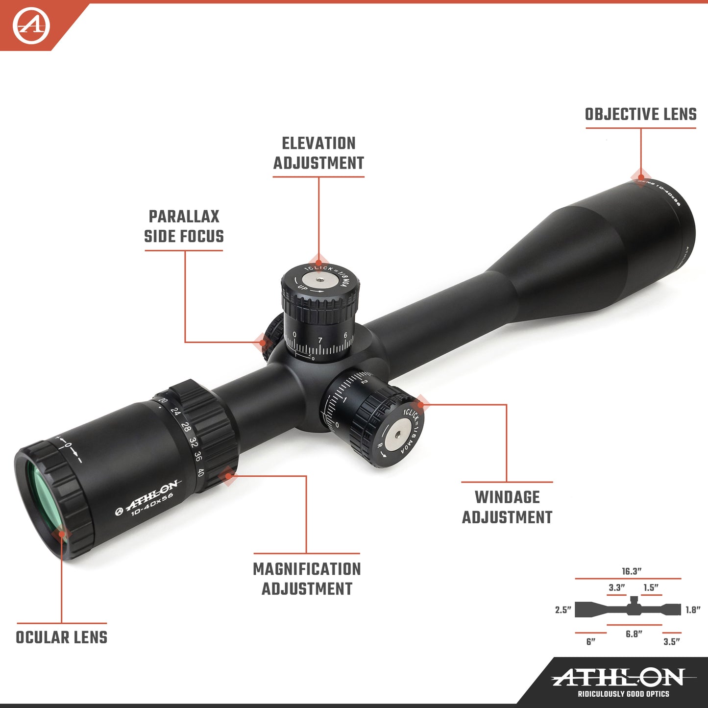 Argos BTR GEN2 10-40X56 BLR SFP MOA Reticle