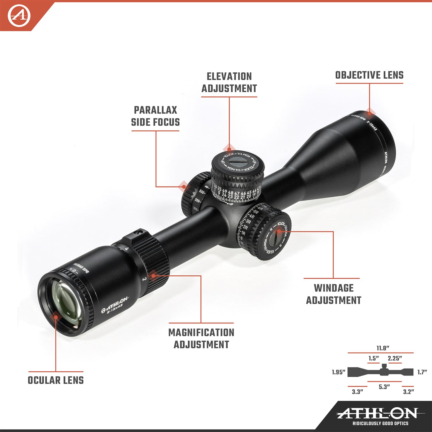 Heras SPR 2-12x42 AAGR1 SFP MOA Reticle