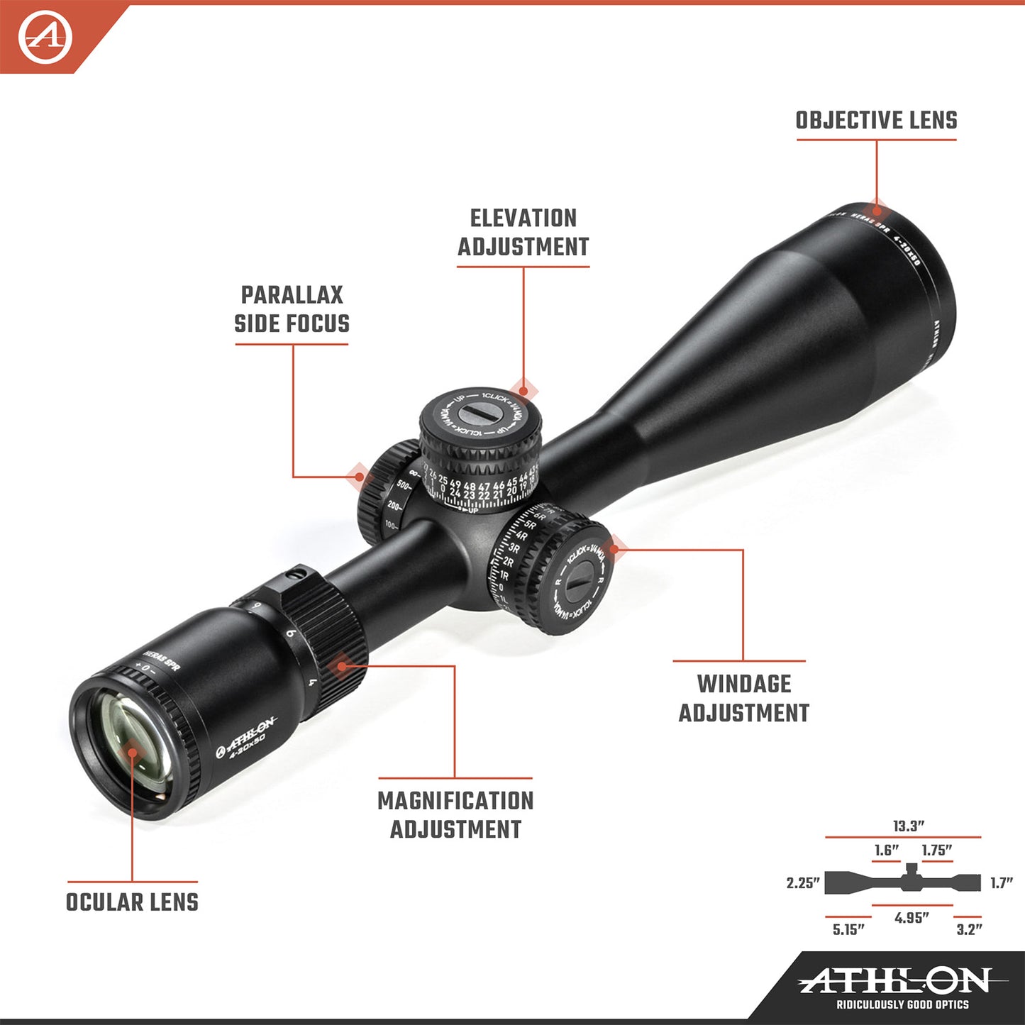 Heras SPR 4-20x50 AAGR2 SFP MOA Reticle