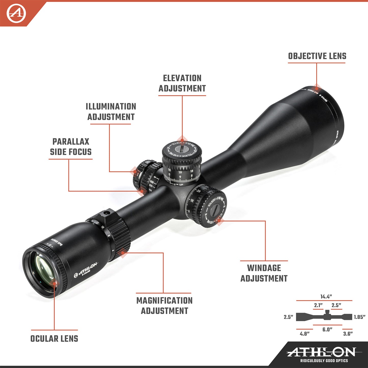Heras SPR 6-24x56 APRS8 SFP IR MIL Reticle
