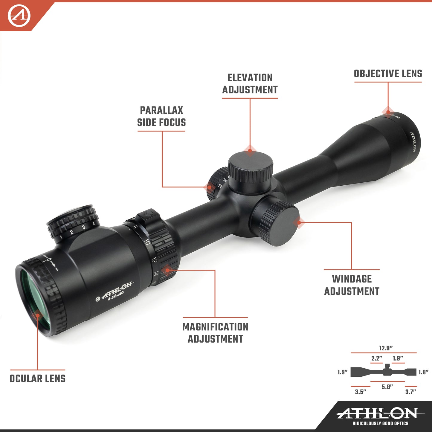 Talos 4-16x40 BDC 600 SFP IR MOA Reticle