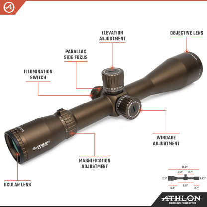 Ares ETR UHD 4.5-30x56 APLR2 FFP IR MOA Reticle (Brown)