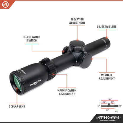 Midas BTR GEN2 HD 1-6x24 ATSR16 SFP IR Reticle