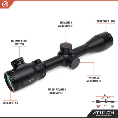 Neos 3-9x40 BDC 500 SFP IR MOA Reticle