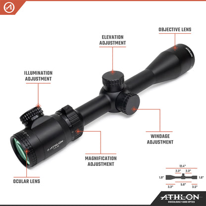 Neos 3-9x40 BDC 300 Straightwall IR MOA Reticle