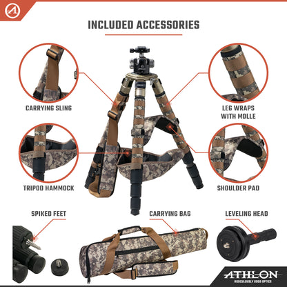 Midas CF32 - Carbon Fiber Tripod (32mm tube) , Ball Head (44mm) , Soft sided carrying case , Accessories