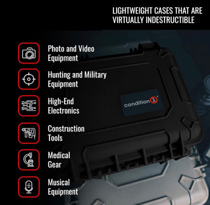 18" 5-Pistol Large Waterproof Hard Gun Case - TSA Approved