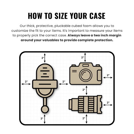 13" Small Case - Customizable Foam Insert